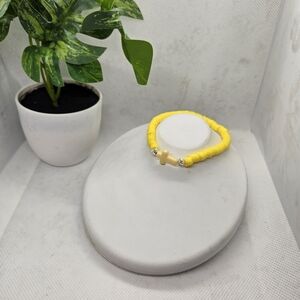 Sunshine Yellow Bracelet with Silver Details